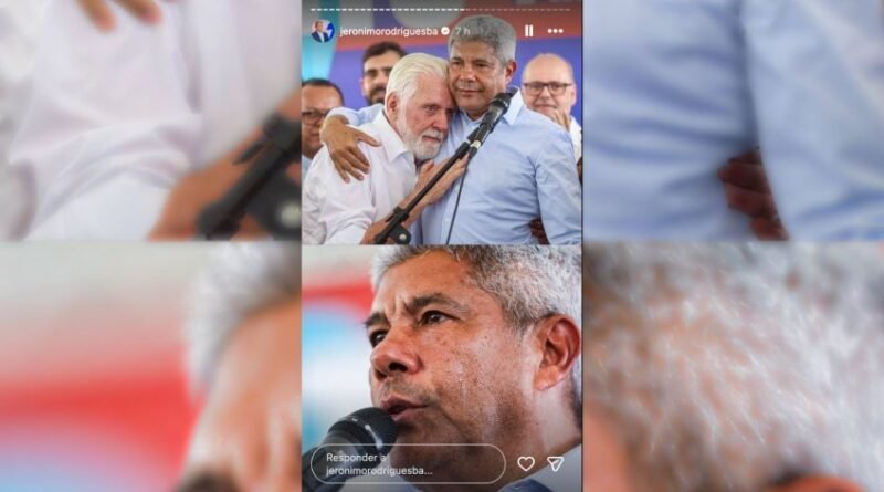 Jerônimo se emociona ao apoiar Jaques Wagner e afirma confiança no líder