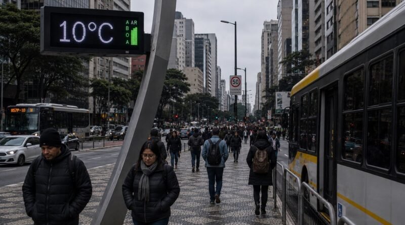 Massa de ar polar provoca queda de temperaturas e temporais em diversas regiões do Brasil