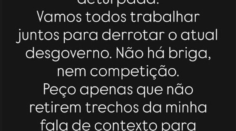 Michelle afirma que não há desavenças com Flávio Bolsonaro após divulgação de vídeo