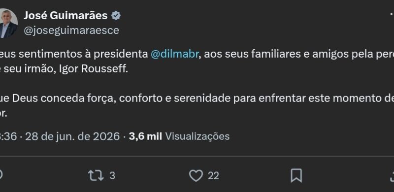 Políticos e familiares expressam pesar pela morte de Igor Rousseff, irmão de Dilma
