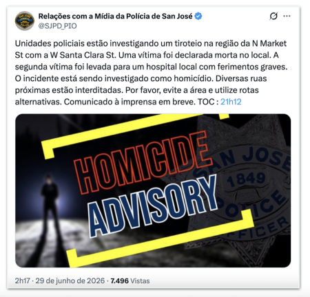Tiroteio em área de torcedores da Copa na Califórnia resulta em uma morte