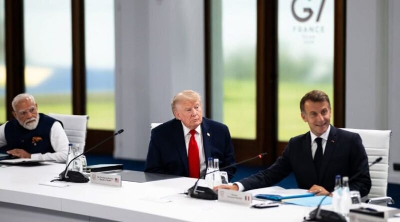 Trump chega atrasado à reunião do G7 e faz piada sobre ser o chefe