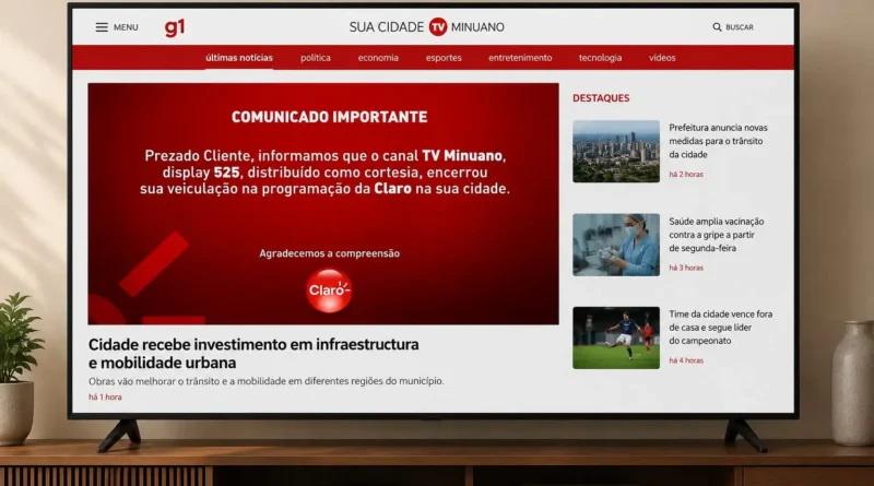 TV Minuano sai da grade da Claro TV, mas continua suas operações no digital