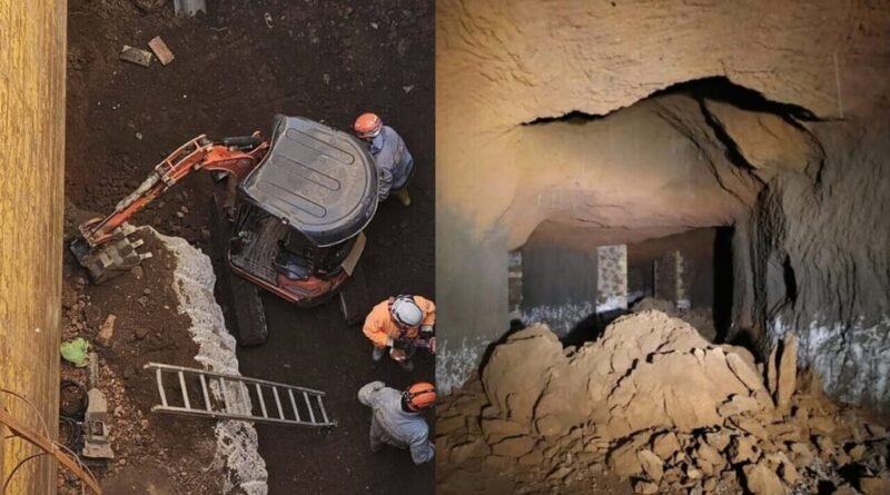 Cratera em Roma engole dois carros e revela labirinto subterrâneo de 15 quilômetros
