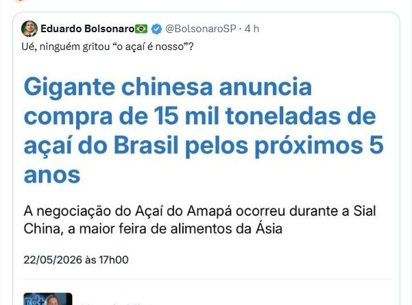Eduardo questiona soberania na venda de açaí e Pedro Campos responde