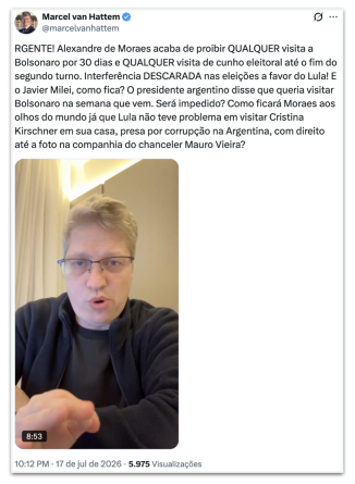 Filhos e aliados de Bolsonaro se manifestam contra suspensão de visitas