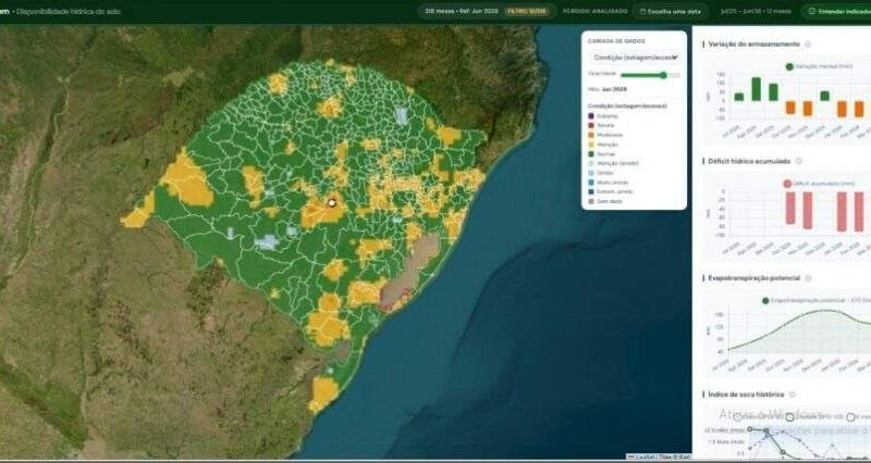 Governo do Rio Grande do Sul lança plataforma pública para monitoramento da estiagem no estado