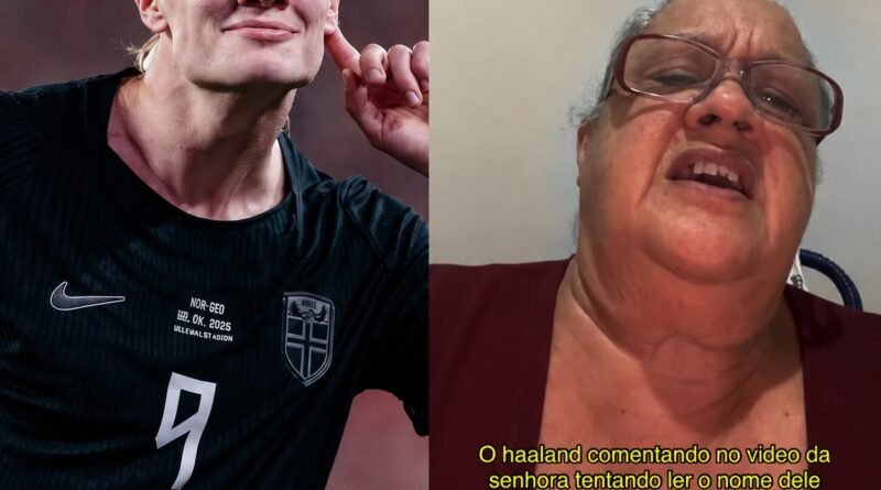 Haaland se diverte com tentativa de brasileira de pronunciar seu nome em vídeo