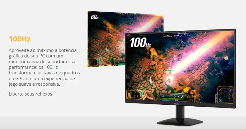 Monitor gamer AOC de 24" tem desconto de 34% no Mercado Livre durante a promoção Ressaca 7.7
