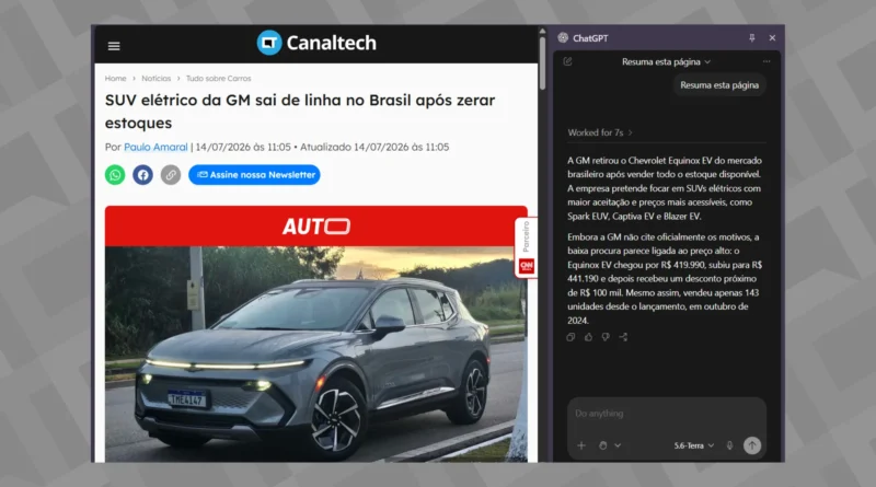 OpenAI traz recurso inovador do navegador do ChatGPT para o Chrome