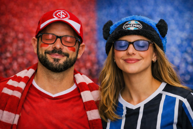 Óticas Diniz lança lentes licenciadas da dupla Gre-Nal