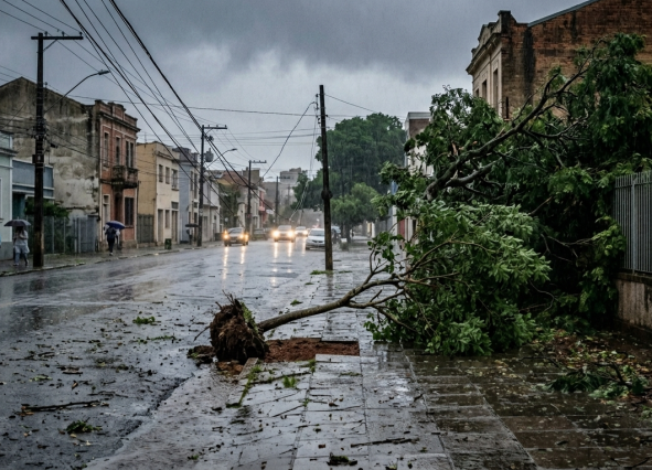 Rio Grande do Sul em alerta para temporais, vendavais e granizo a partir de quinta-feira