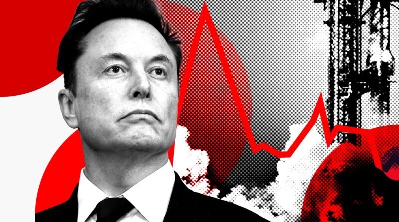 SpaceX enfrenta queda um mês após estreia histórica na bolsa de valores