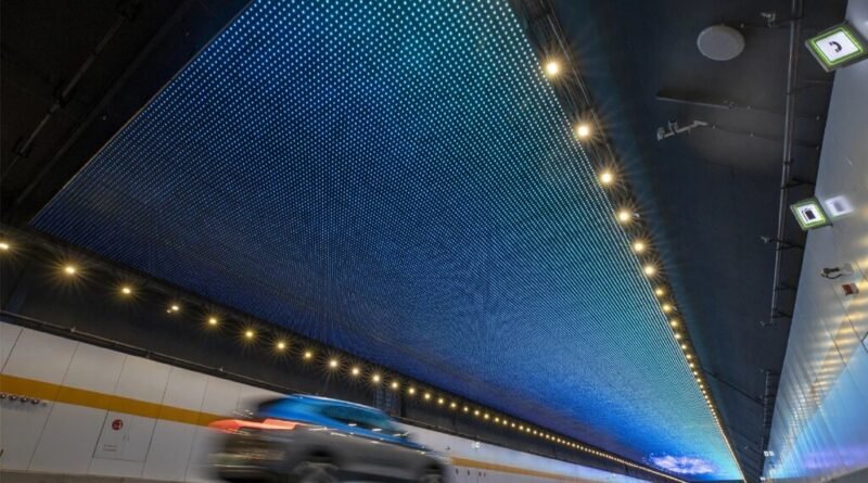 Túnel subaquático mais extenso da China é equipado com 600 mil LEDs para combater sonolência ao dirigir