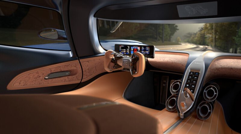 Bugatti revela Destrier, um carro esportivo exclusivo revestido de couro e cobre