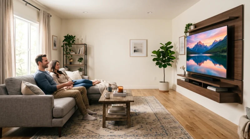 Distância ideal entre sofá e Smart TV de 85 polegadas é tema de discussão
