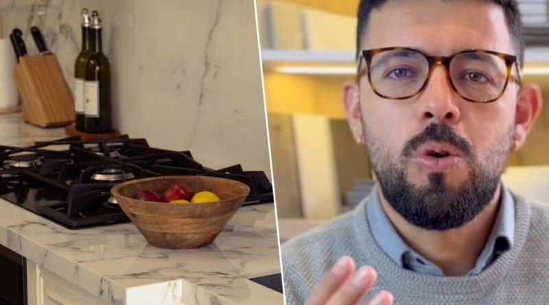 Engenheiro David López recomenda alternativas práticas ao uso de mármore na cozinha