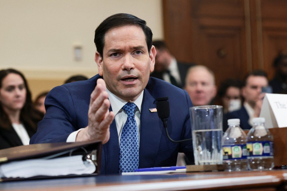 Marco Rubio em depoimento na Câmara dos Representantes dos EUA