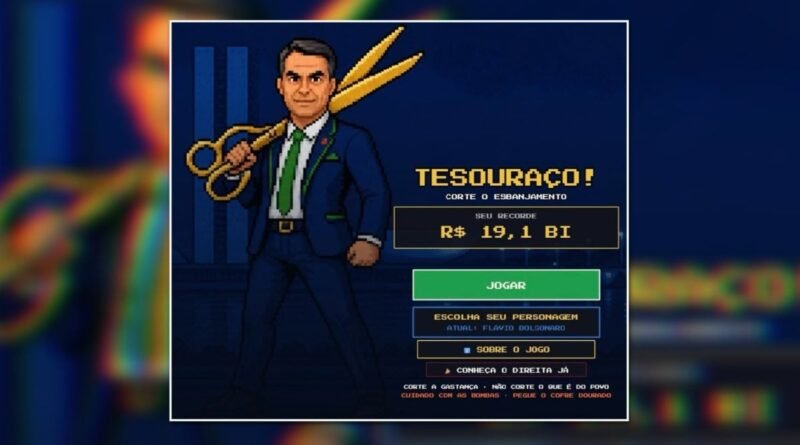 Flávio Bolsonaro apresenta novo jogo do Tesouracho