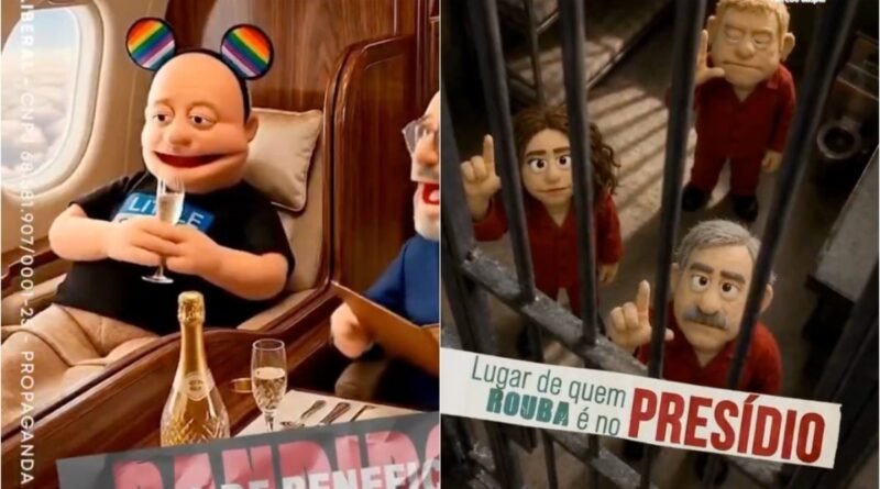 Flávio publica vídeo de inteligência artificial com Lulinha em jatinho e petistas detidos
