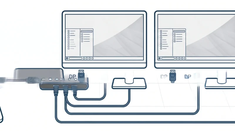 Conexão de múltiplos monitores a uma única porta DisplayPort é possível