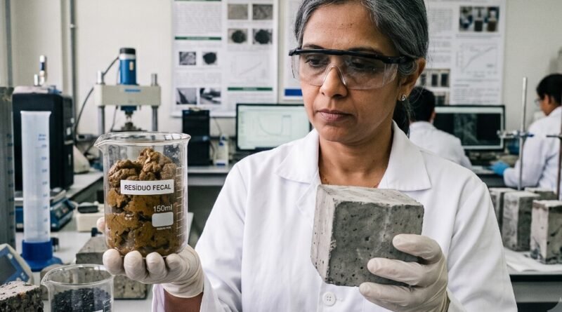 Estudo aponta que fezes humanas podem substituir cimento e aumentar resistência do concreto em 36%