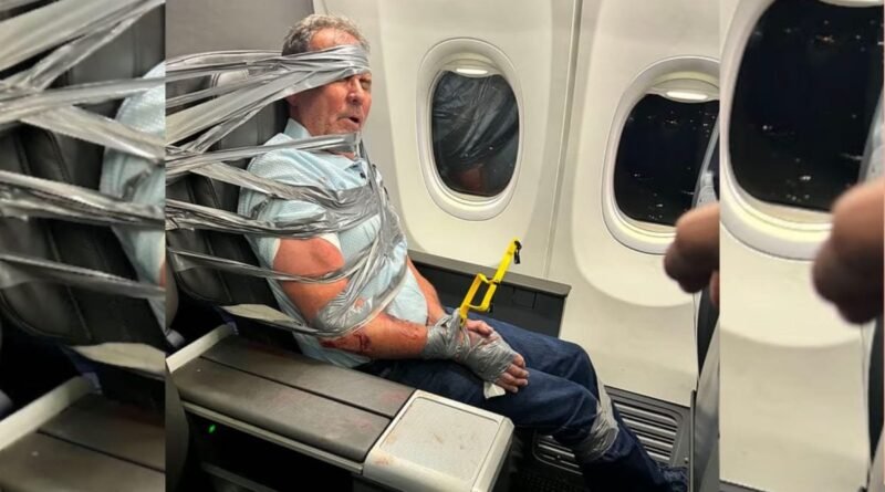 Homem é amarrado em avião após fazer ofensas preconceituosas nos EUA