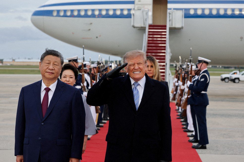 Trump e Xi nos Estados Unidos