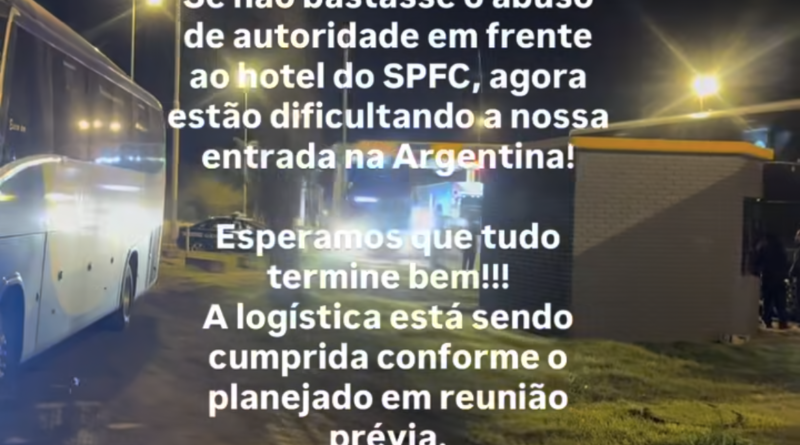 Tensão acompanha chegada da torcida do São Paulo a Buenos Aires antes do confronto com o Boca Juniors