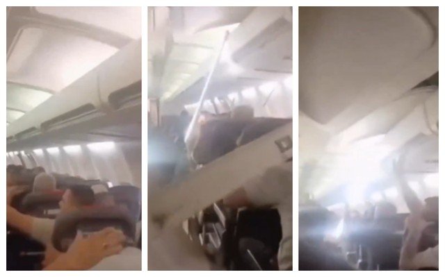 Teto de cabine de avião despenca em pleno voo no Irã