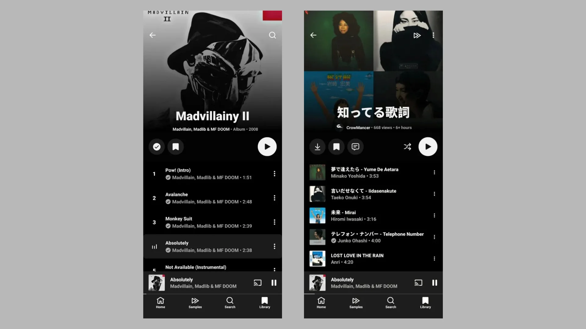 YouTube Music implementa novo design com capas ampliadas em álbuns e playlists